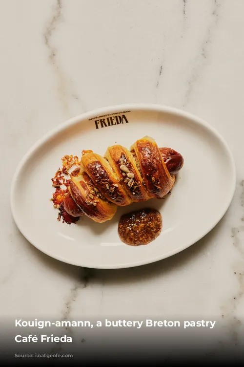 Kouign-amann, a buttery Breton pastry at Café Frieda