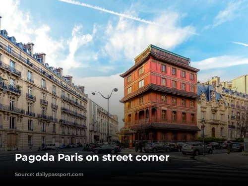 Pagoda Paris on street corner