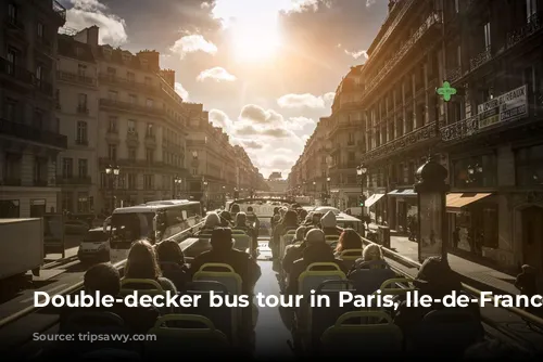 Double-decker bus tour in Paris, Ile-de-France, France