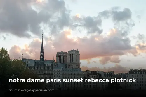 notre dame paris sunset rebecca plotnick