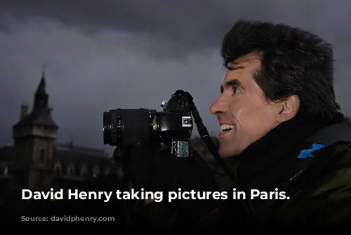 David Henry taking pictures in Paris.