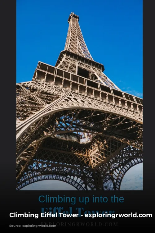 Climbing Eiffel Tower - exploringrworld.com