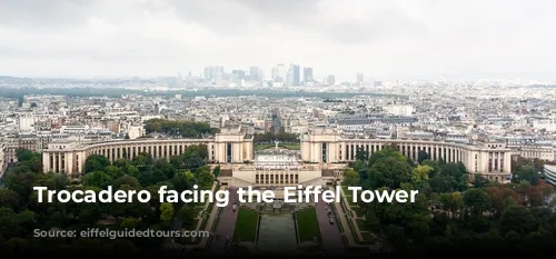 Trocadero facing the Eiffel Tower