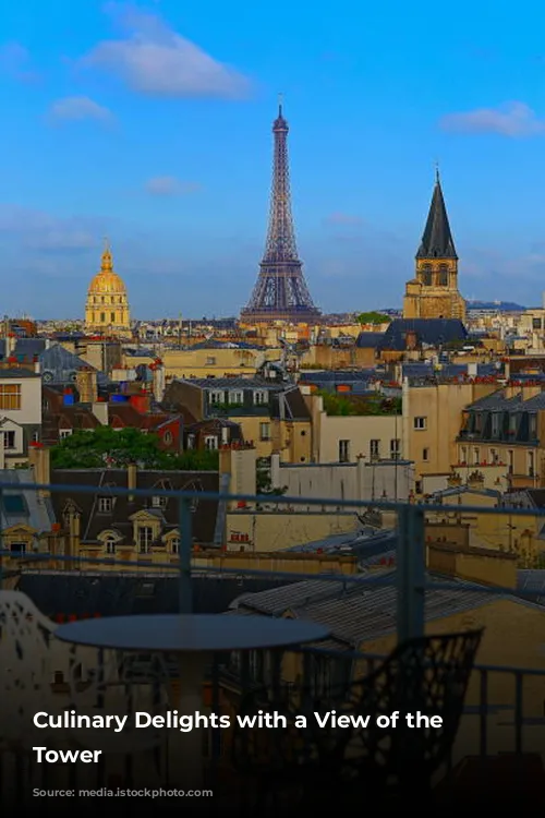 Culinary Delights with a View of the Eiffel Tower