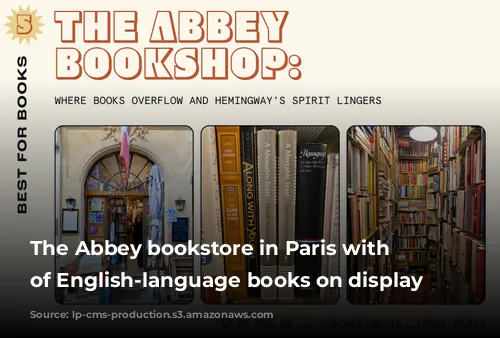 The Abbey bookstore in Paris with shelves of English-language books on display