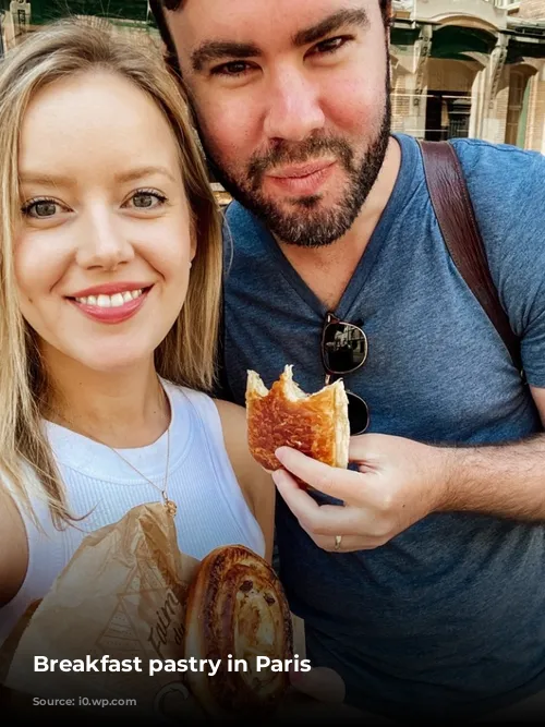 Breakfast pastry in Paris