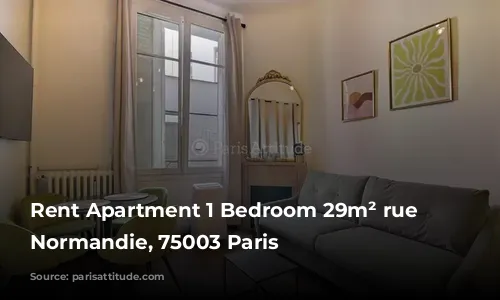 Rent Apartment 1 Bedroom 29m² rue de Normandie, 75003 Paris