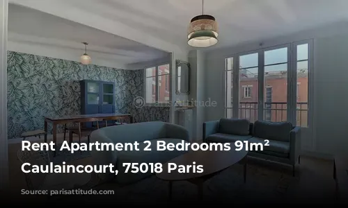 Rent Apartment 2 Bedrooms 91m² rue Caulaincourt, 75018 Paris