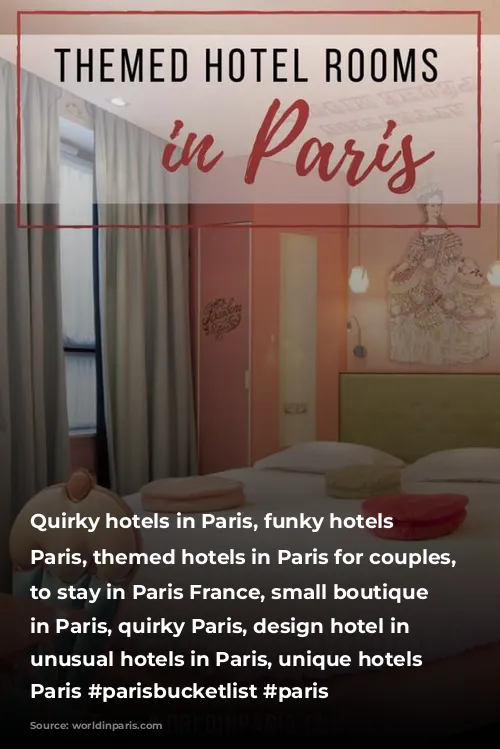 Quirky hotels in Paris, funky hotels in Paris, themed hotels in Paris for couples, where to stay in Paris France, small boutique hotels in Paris, quirky Paris, design hotel in Paris, unusual hotels in Paris, unique hotels in Paris #parisbucketlist #paris