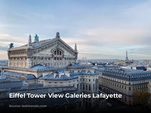 Eiffel Tower View Galeries Lafayette