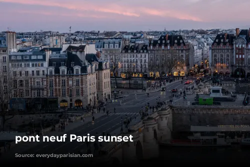 pont neuf Paris sunset