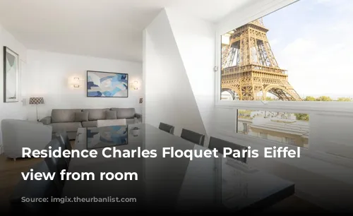 Residence Charles Floquet Paris Eiffel Tower view from room