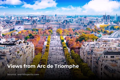 Views from Arc de Triomphe