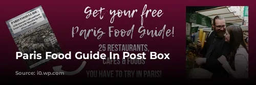 Paris Food Guide In Post Box