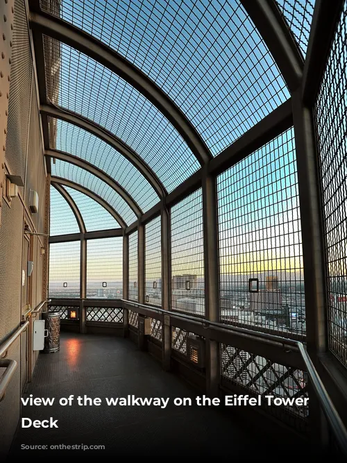 view of the walkway on the Eiffel Tower Observation Deck