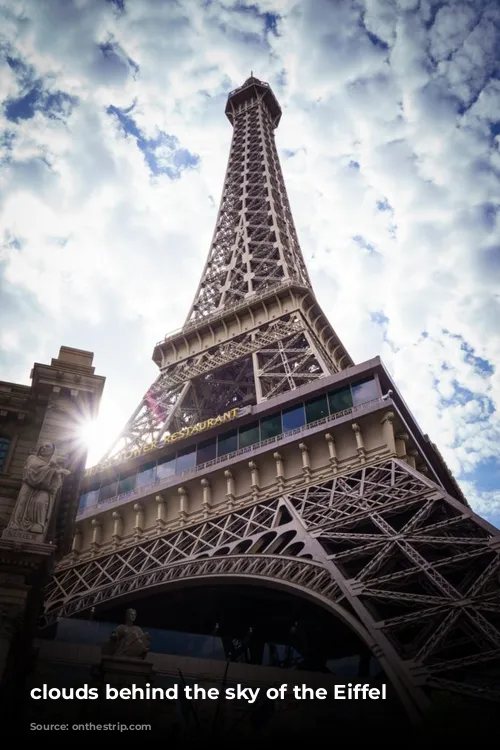 clouds behind the sky of the Eiffel Tower