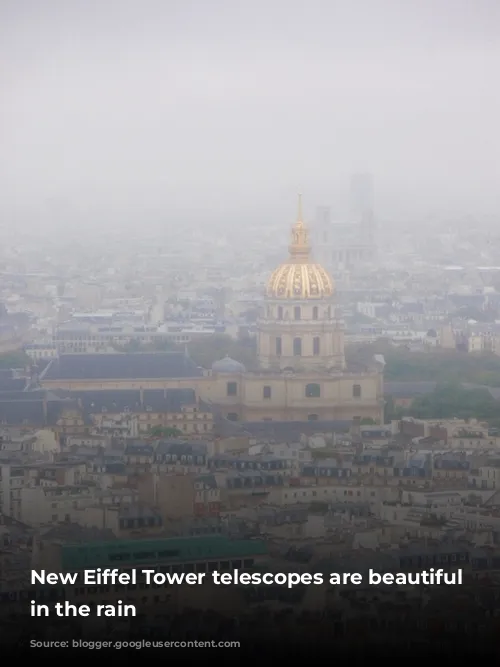 New Eiffel Tower telescopes are beautiful even in the rain