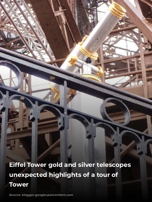 Eiffel Tower gold and silver telescopes were unexpected highlights of a tour of the Tower