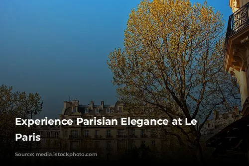 Experience Parisian Elegance at Le Belmont Paris