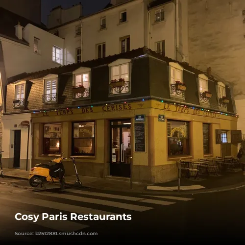 Cosy Paris Restaurants