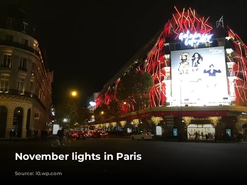 November lights in Paris