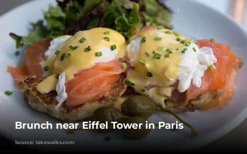 Brunch near Eiffel Tower in Paris