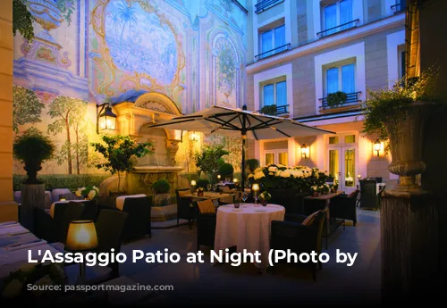 L'Assaggio Patio at Night (Photo by Maurine)