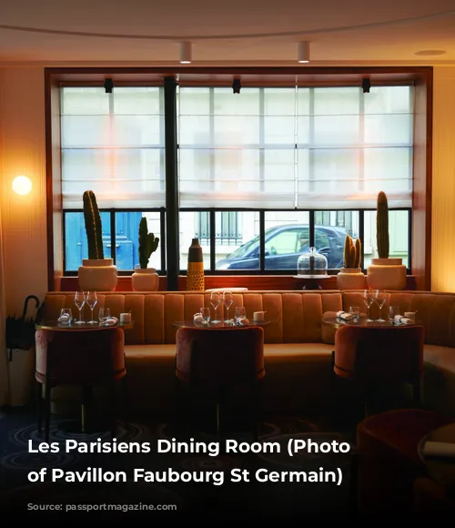 Les Parisiens Dining Room (Photo courtesy of Pavillon Faubourg St Germain)