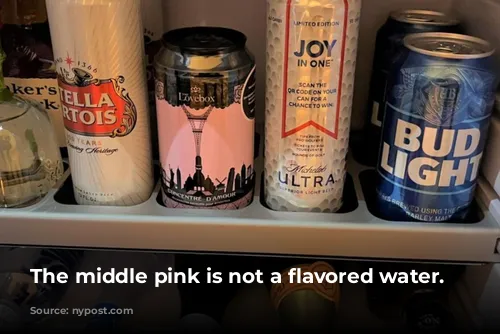 The middle pink is not a flavored water.
