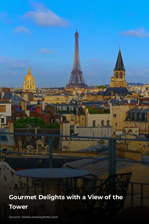 Gourmet Delights with a View of the Eiffel Tower