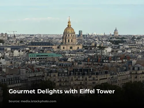 Gourmet Delights with Eiffel Tower Views