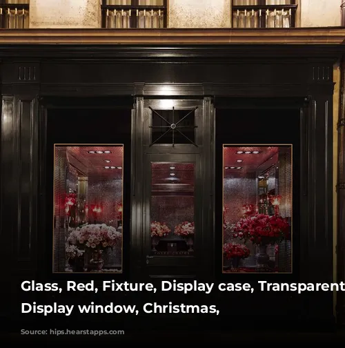 Glass, Red, Fixture, Display case, Transparent material, Display window, Christmas, 