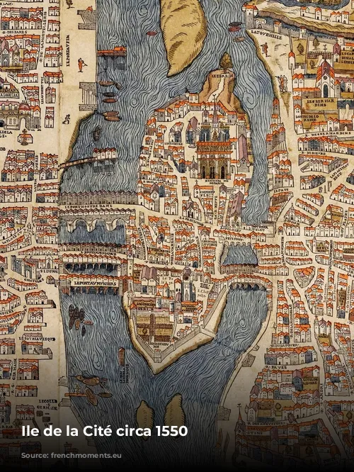 Ile de la Cité circa 1550