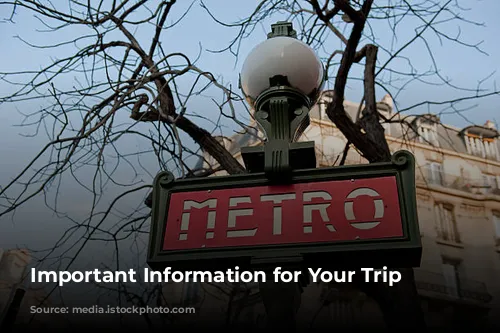 Important Information for Your Trip