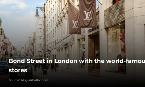 Bond Street in London with the world-famous designer stores