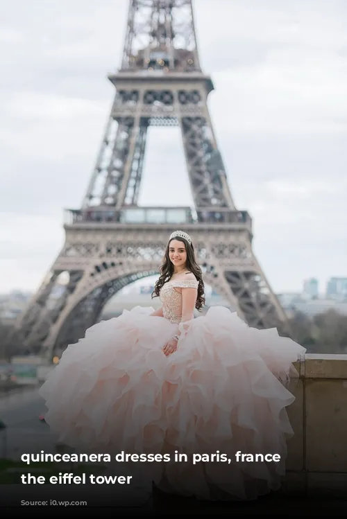 quinceanera dresses in paris, france by the eiffel tower