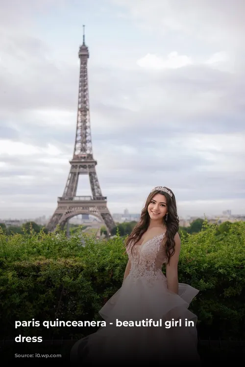 paris quinceanera - beautiful girl in fabulous dress