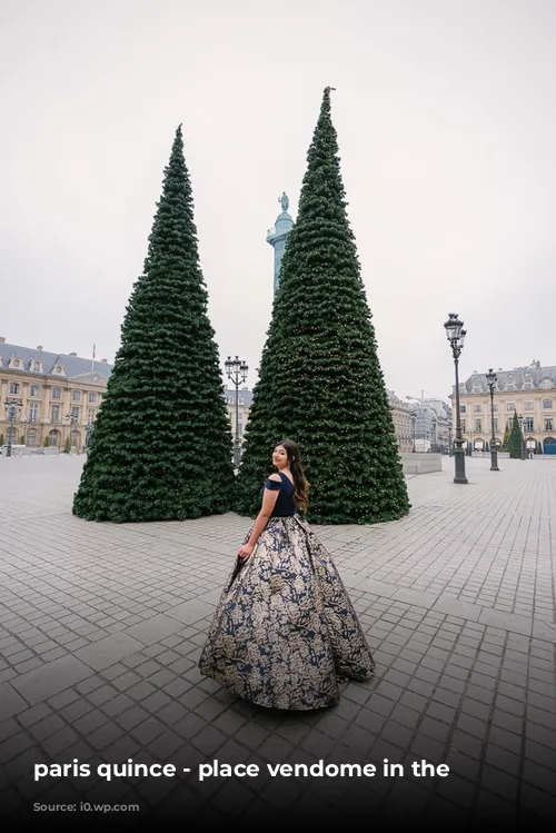 paris quince - place vendome in the winter