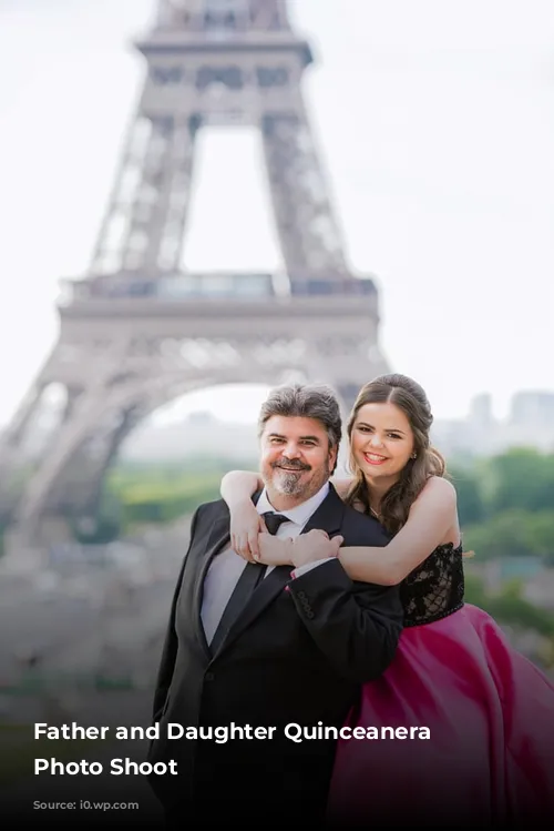 Father and Daughter Quinceanera Paris Photo Shoot