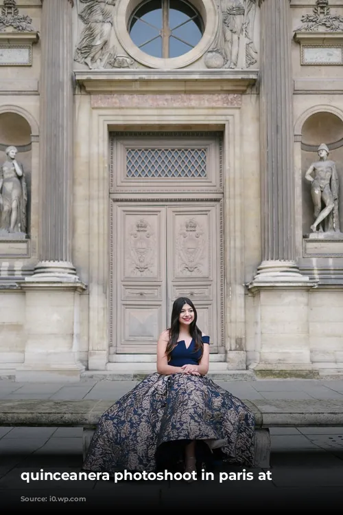 quinceanera photoshoot in paris at louvre