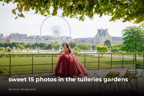 sweet 15 photos in the tuileries gardens