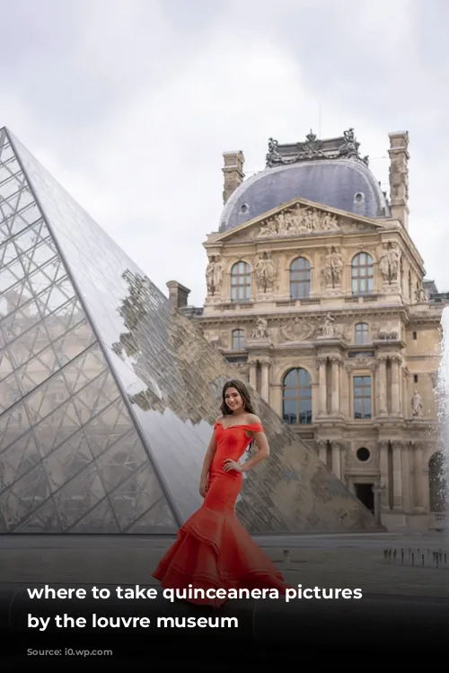 where to take quinceanera pictures - by the louvre museum