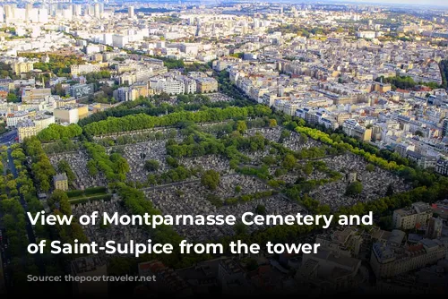 View of Montparnasse Cemetery and Church of Saint-Sulpice from the tower