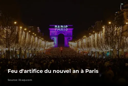 Feu d'artifice du nouvel an à Paris