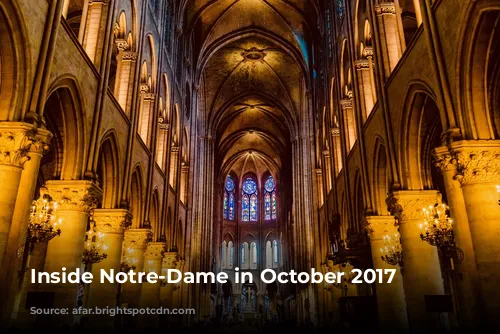 Inside Notre-Dame in October 2017