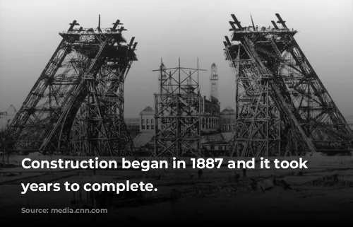 Construction began in 1887 and it took two years to complete. 