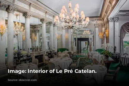 Image: Interior of Le Pré Catelan.