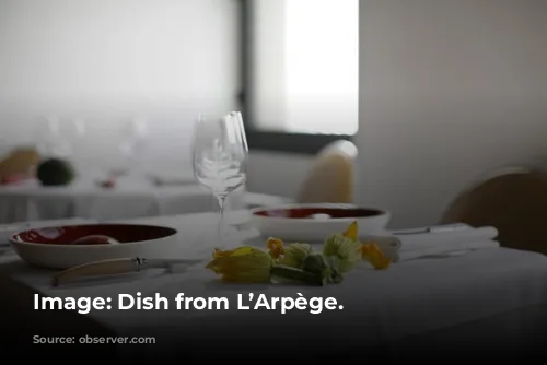 Image: Dish from L’Arpège.