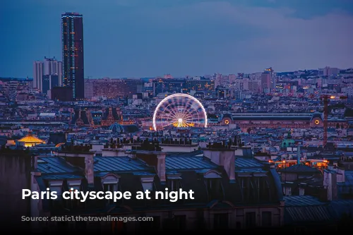 Paris cityscape at night