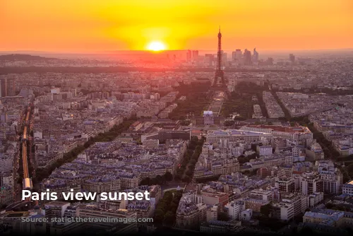 Paris view sunset